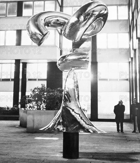 A modern stainless steel sculpture, London, c1969. Artist: Unknown