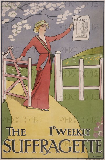 Poster for The Suffragette newspaper, c1910-c1915. Artist: M Bartels