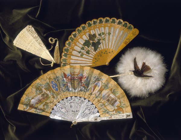 Four fans, c1865-c1875. Artist: Unknown