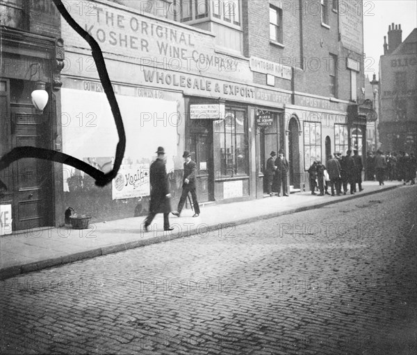 Exterior of The Original Kosher Wine Company, London.  Artist: John Galt