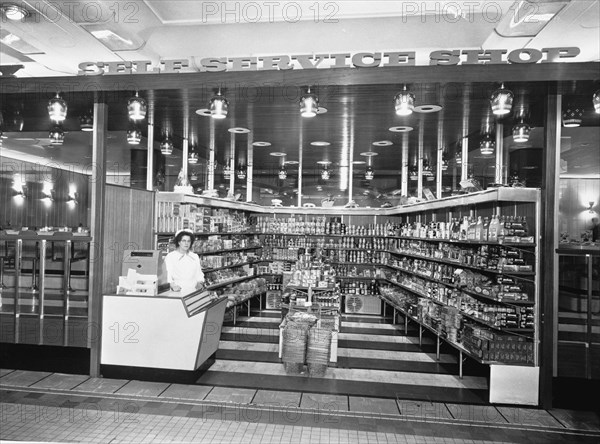 The interior of a Lyons Self-Service shop, (1960s?). Artist: Unknown