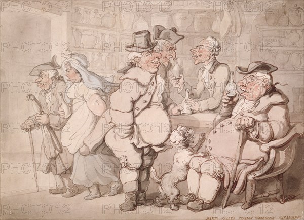 Barto Valle's Italian Warehouse, Haymarket, London. Artist: Thomas Rowlandson