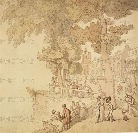 Cheyne Walk, London, c late 18th-early 19th century. Artist: Thomas Rowlandson