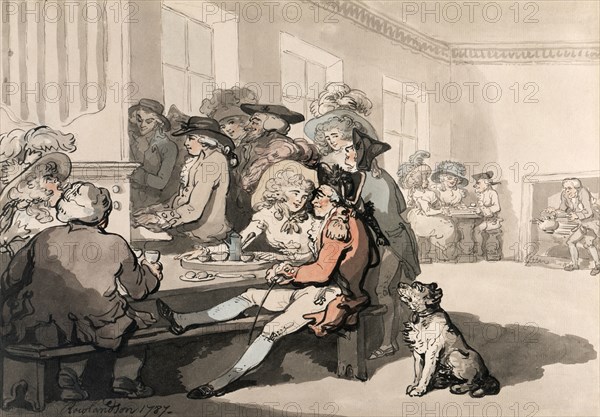 'The Chocolate House', 1787.  Artist: Thomas Rowlandson