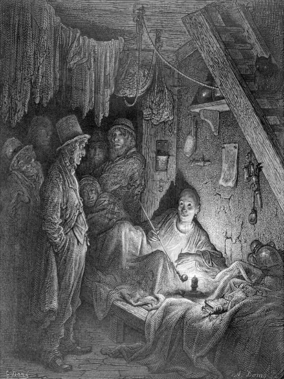 'Opium Smoking-The Lascar's Room in Edwin Drood', 1872. Artist: A Doms