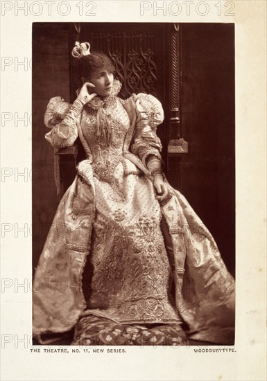 Sarah Bernhardt in costume, (late 19th century?). Artist: Unknown