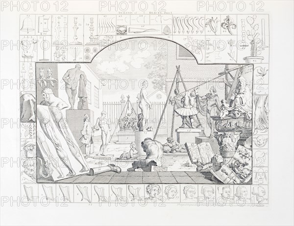 'Analysis of Beauty Plate I', 1753. Artist: William Hogarth