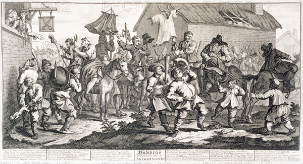 'Hudibras encounters the Skimmington', 18th century. Artist: William Hogarth