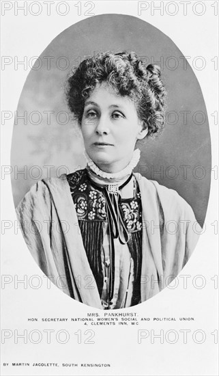 Emmeline Pankhurst, c1909. Artist: Unknown