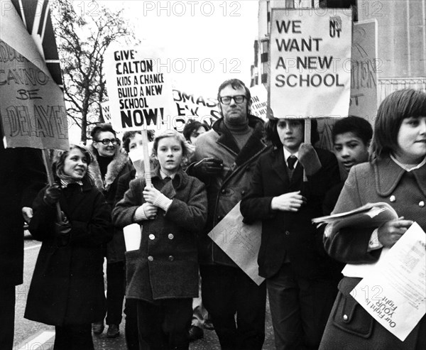 Protesters on a London Protest March, c1960s. Artist: Henry Grant