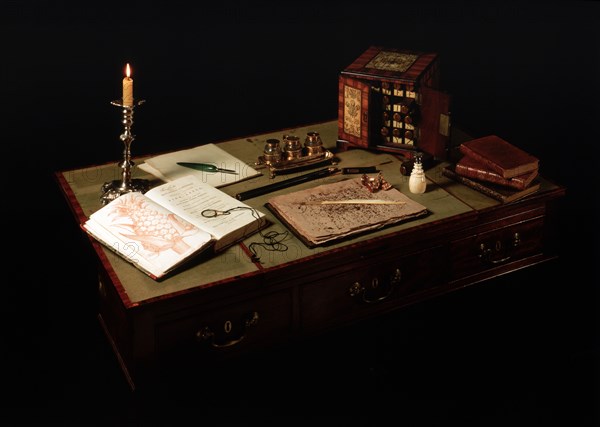 King George III's writing desk, late 18th century. Artist: Unknown