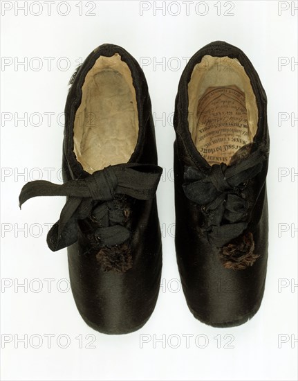 Baby shoes worn by Queen Victoria, 1819-1820. Artist: Unknown
