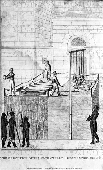 Execution of the Cato Street Conspirators, May 1st 1820. Artist: George Theodore Wilkinson