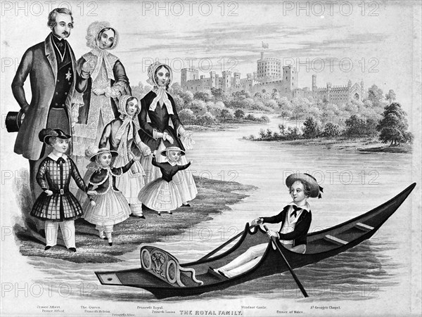 The Royal Family at Windsor, Berkshire, c1850. Artist: Unknown