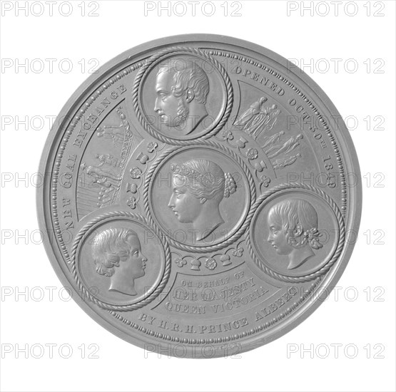 Medallion commemorating the opening of the Coal Exchange, 1849. Artist: Unknown