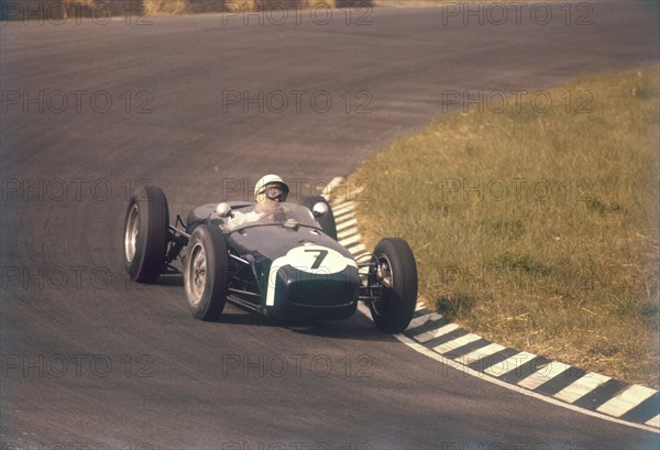 Stirling Moss in a Lotus 18, Dutch Grand Prix, Zandvoort, 1960. Artist: Unknown