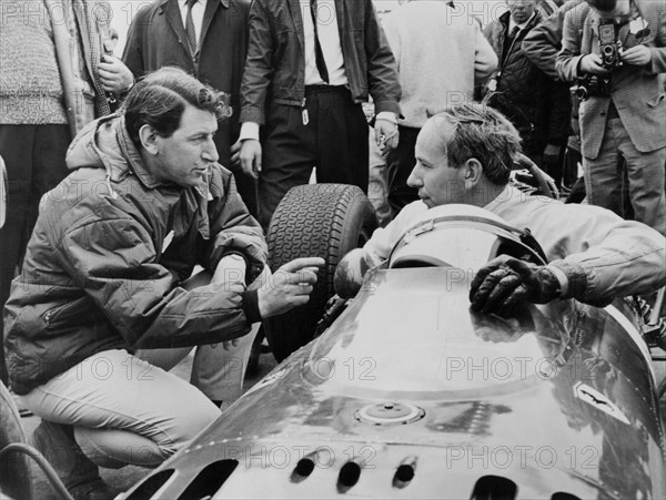 John Surtees in his Ferrari, c1963-c1966. Artist: Unknown