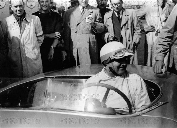 Hermann Lang in a Mercedes Benz 300 SL, Nurburgring 1000km, 1952. Artist: Unknown