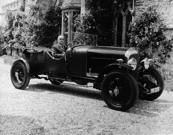 WO Bentley in the driving seat of a Bentley car. Artist: Unknown