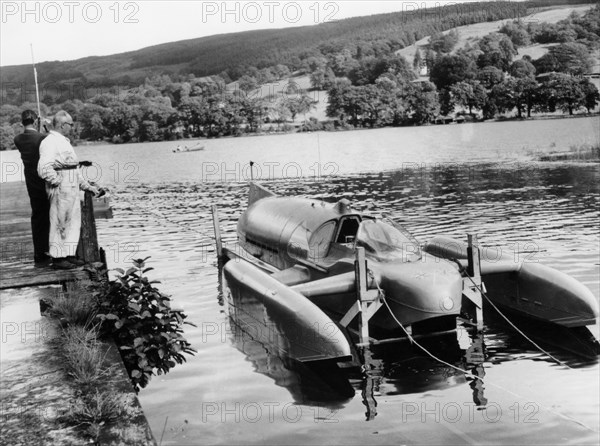 Bluebird K7 at Coniston Water, Cumbria, 1958. Artist: Unknown