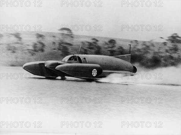 Bluebird K7 on Coniston Water, Cumbria, 1958. Artist: Unknown