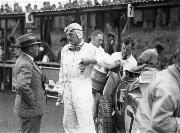 George Eyston at the Isle of Man TT, 1933. Artist: Unknown