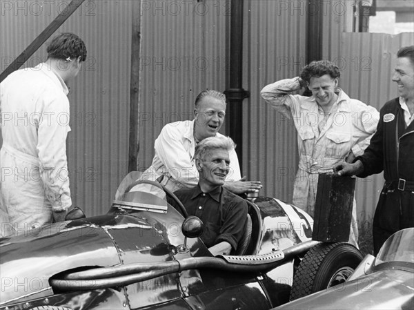 Charles Boulton with members of the Connaught team, Crystal Palace, London, 1954. Artist: Unknown