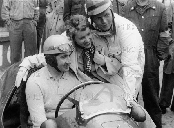 Alberto Ascari in a Ferrari, 1953. Artist: Unknown