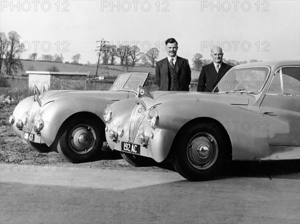 Geoff Healey (on the left), and Donald Healey, late 1940s. Artist: Unknown