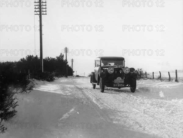 A Talbot in the Monte Carlo Rally, 1929. Artist: Unknown