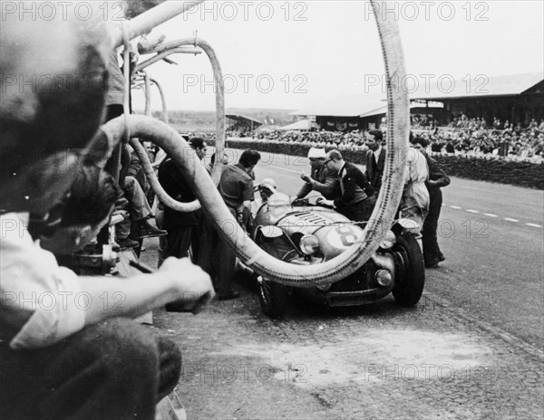 Delahaye 175S in the pits, Le Mans, France, 1951. Artist: Unknown