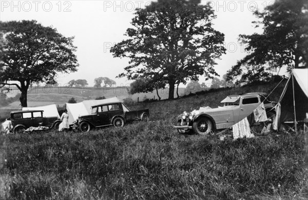 Camping scene, c1933. Artist: Unknown