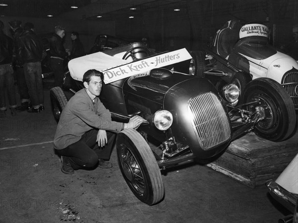 A typical 'bucket' type American street rod, (c1950s?). Artist: Unknown