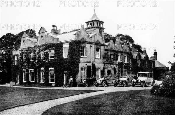 Fleet of cars at Castle Malwood, Hampshire. Artist: Unknown