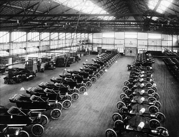 Interior of the Ford works, Trafford Park, Manchester, c1911-c1927. Artist: Unknown