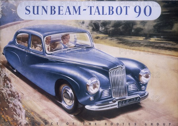 Poster advertising a Sunbeam-Talbot 90, 1950. Artist: Unknown