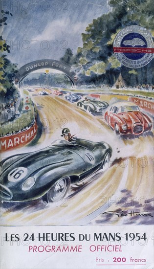 The official programme for Le Mans 24 Hours, 1954. Artist: Unknown