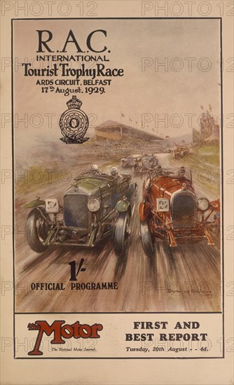 A programme for the RAC International Tourist Trophy Race, Belfast, Northern Ireland, 1929. Artist: Unknown