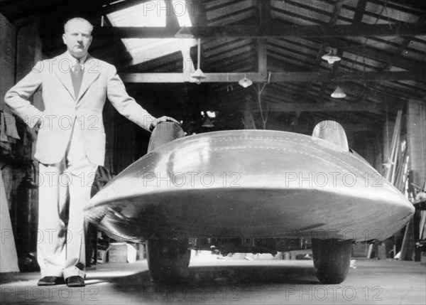 John Cobb with the Railton Special, 1938. Artist: Unknown