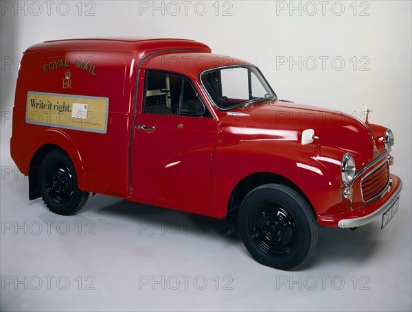 A 1970 Morris Minor 1000 Post Office van. Artist: Unknown