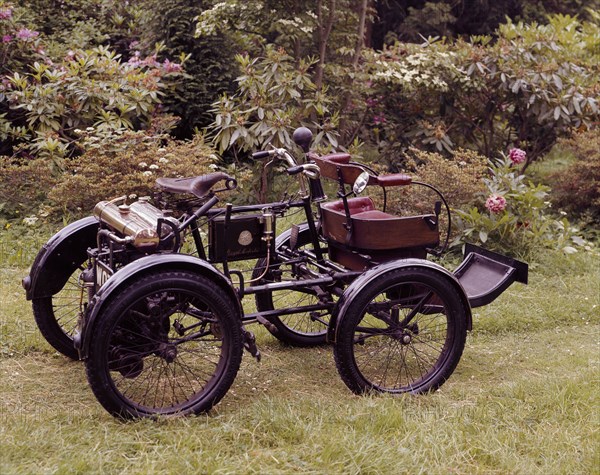 An 1898-1902 Enfield Quad. Artist: Unknown