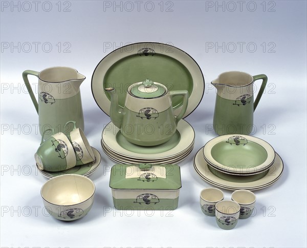 A caravan crockery set, c1934-c1939. Artist: Unknown