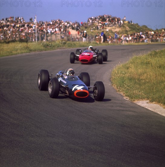 Jackie Stewart in a BRM, at the Dutch Grand Prix, Zandvoort, Holland, 1966. Artist: Unknown