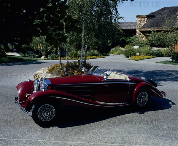 A 1936 Mercedes Benz 500K Roadster. Artist: Unknown