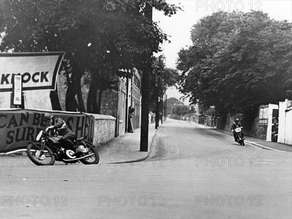 Charlie Dodson on a New Imperial bike, Swords, County Dublin, Ireland, 1934. Artist: Unknown