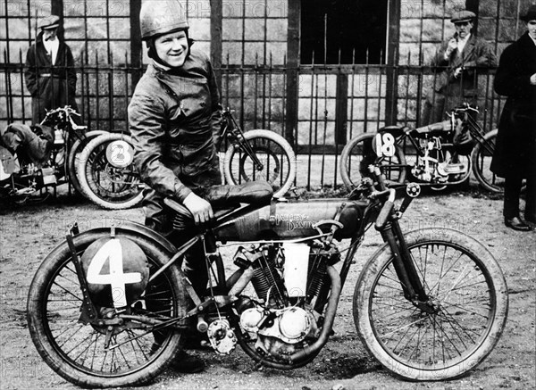 FW Dixon with a Harley-Davidson, 1923. Artist: Unknown