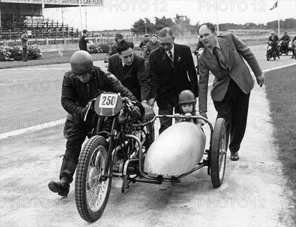 1930 Brough Superior at the VSCC 21st birthday party, 1955. Artist: Unknown