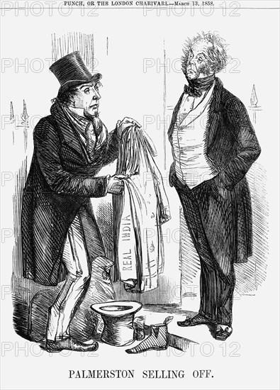 'Palmerston selling off', 1858. Artist: Unknown