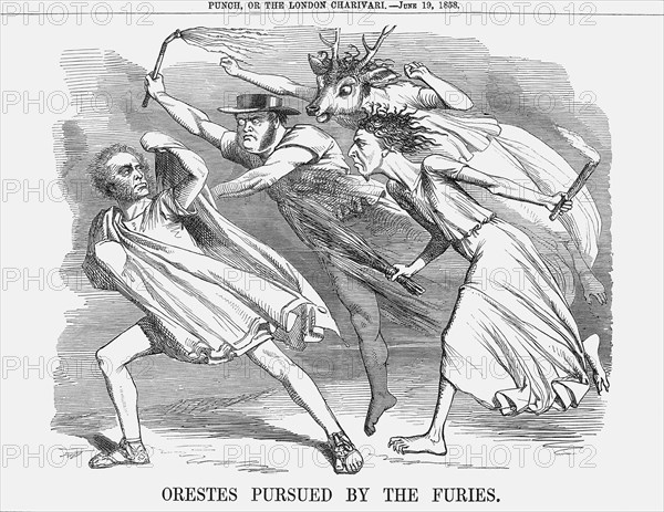 'Orestes pursued by the Furies', 1858. Artist: Unknown
