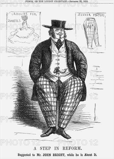 'A Step in Reform. Suggested to Mr. John Bright, while he is About It', 1858. Artist: Unknown